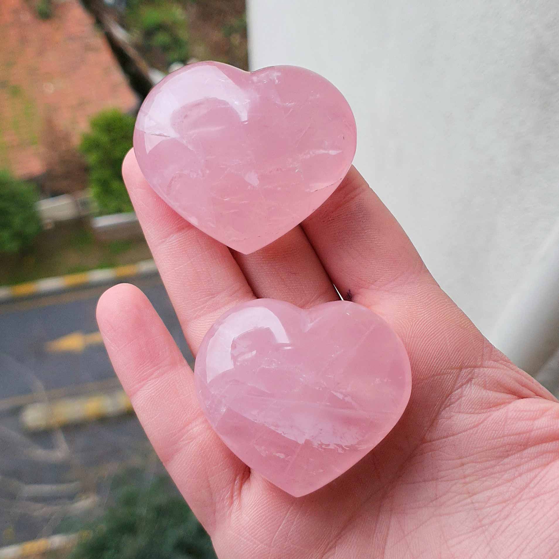 Heart shaped deals pink quartz